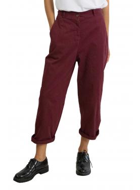 Chino senza pence in cotone con elastico dietro in cotone pesante 
